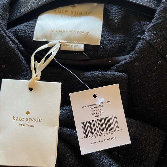 Kate Spade Tweed Coat Mew With Tags. Size 6. - Picture 2 of 4